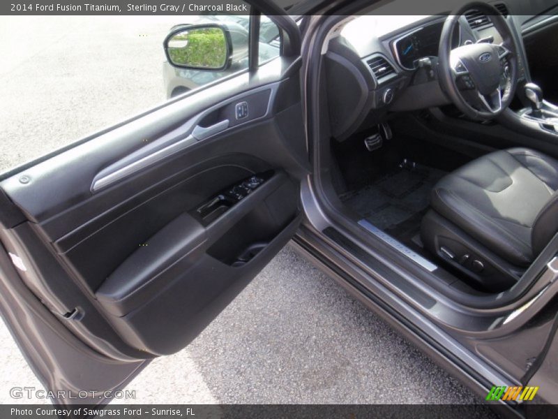 Sterling Gray / Charcoal Black 2014 Ford Fusion Titanium