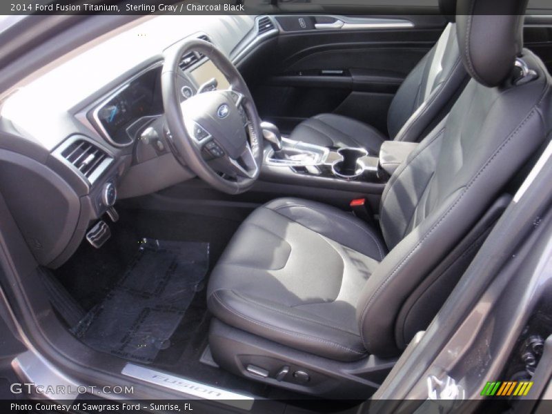Sterling Gray / Charcoal Black 2014 Ford Fusion Titanium