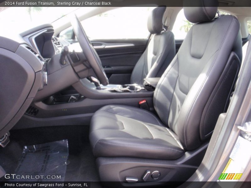 Sterling Gray / Charcoal Black 2014 Ford Fusion Titanium