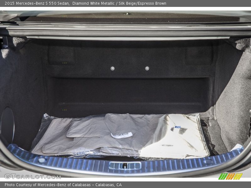 Diamond White Metallic / Silk Beige/Espresso Brown 2015 Mercedes-Benz S 550 Sedan