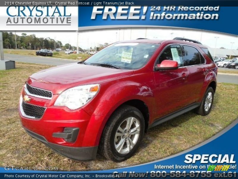 Crystal Red Tintcoat / Light Titanium/Jet Black 2014 Chevrolet Equinox LT