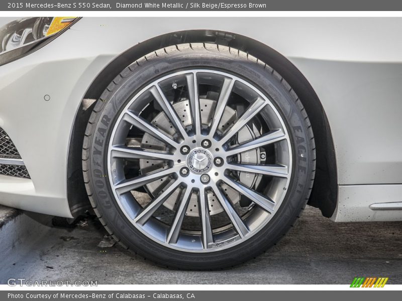 Diamond White Metallic / Silk Beige/Espresso Brown 2015 Mercedes-Benz S 550 Sedan