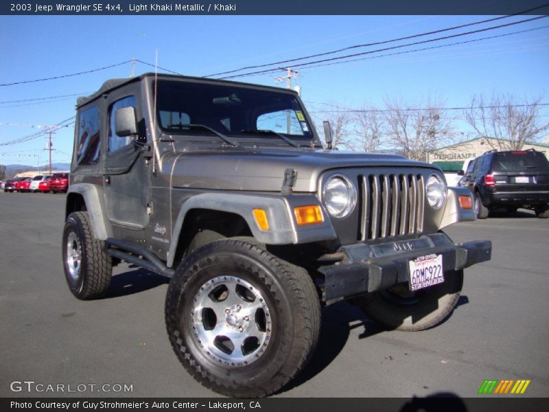 Light Khaki Metallic / Khaki 2003 Jeep Wrangler SE 4x4
