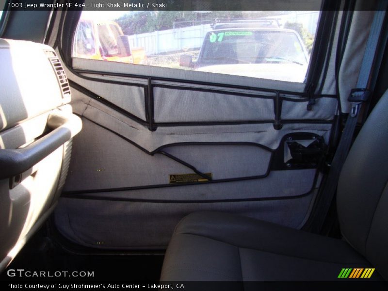 Light Khaki Metallic / Khaki 2003 Jeep Wrangler SE 4x4
