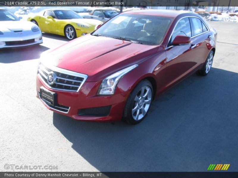 Red Obsession Tintcoat / Caramel/Jet Black 2014 Cadillac ATS 2.5L