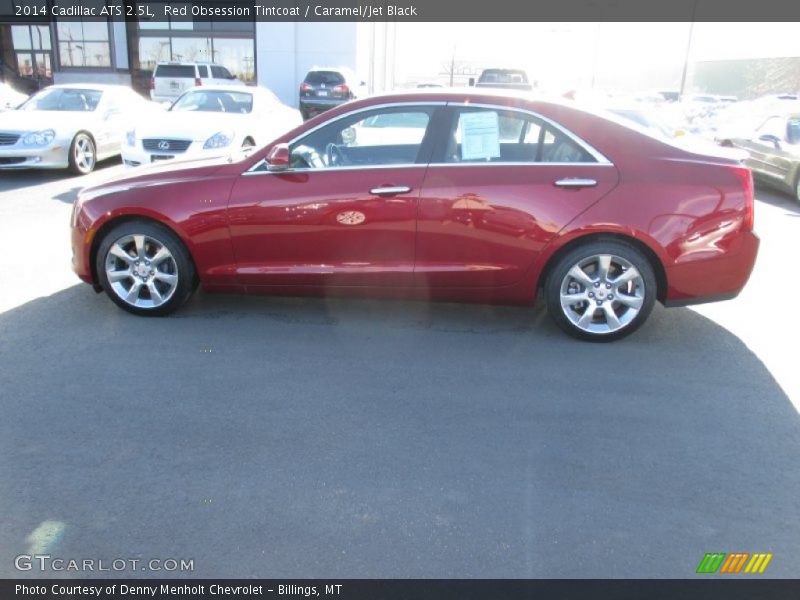 Red Obsession Tintcoat / Caramel/Jet Black 2014 Cadillac ATS 2.5L