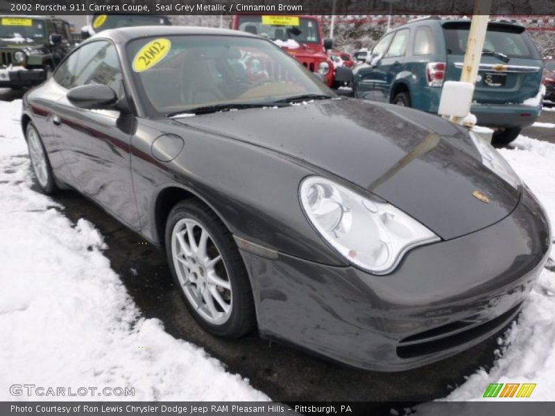 Seal Grey Metallic / Cinnamon Brown 2002 Porsche 911 Carrera Coupe