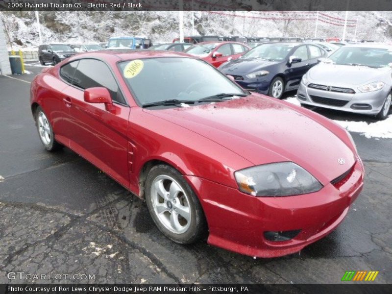 Electric Red / Black 2006 Hyundai Tiburon GS