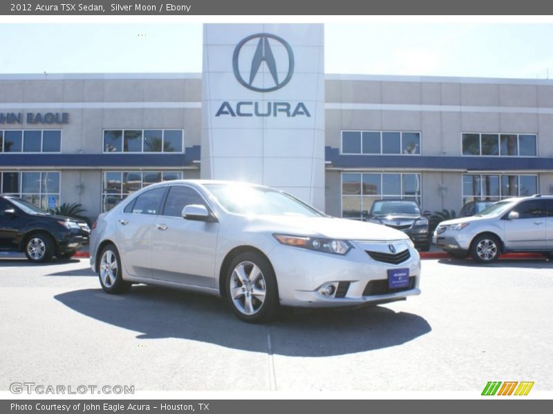 Silver Moon / Ebony 2012 Acura TSX Sedan