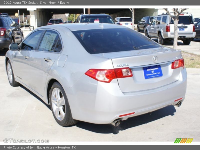 Silver Moon / Ebony 2012 Acura TSX Sedan