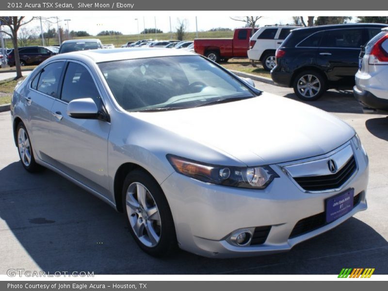 Silver Moon / Ebony 2012 Acura TSX Sedan