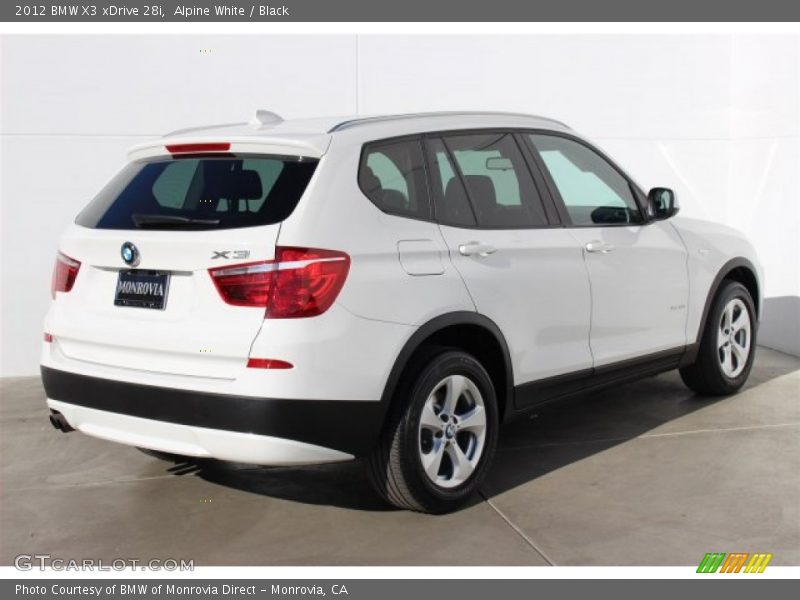 Alpine White / Black 2012 BMW X3 xDrive 28i