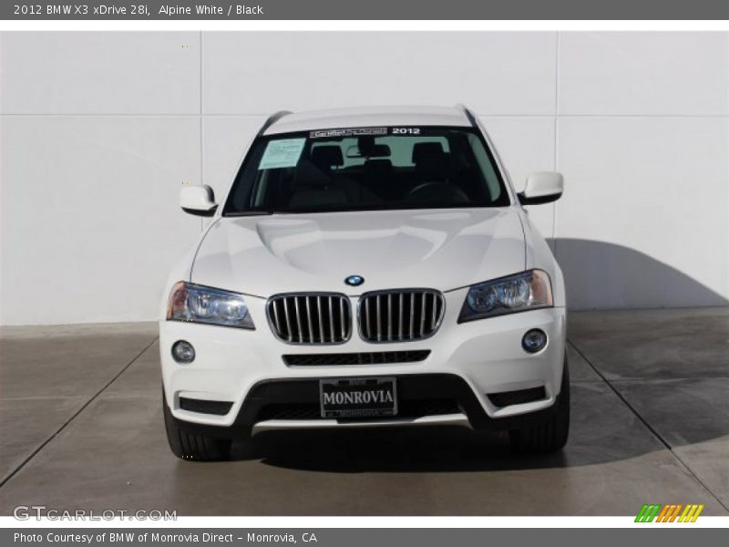 Alpine White / Black 2012 BMW X3 xDrive 28i