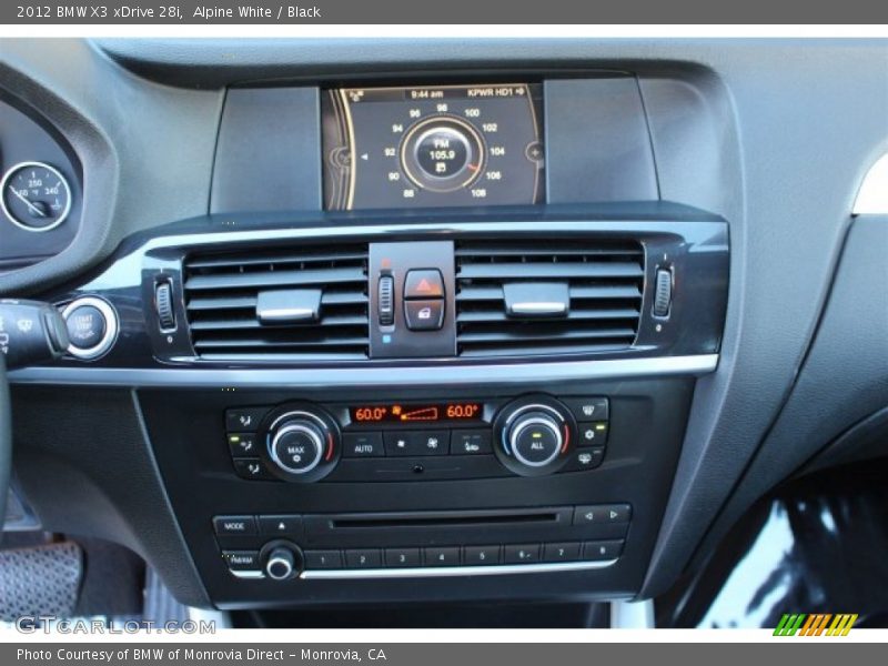 Alpine White / Black 2012 BMW X3 xDrive 28i