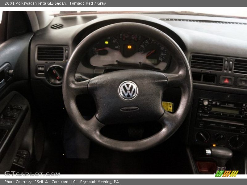 Tornado Red / Grey 2001 Volkswagen Jetta GLS Sedan