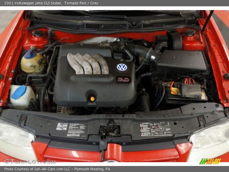 Tornado Red / Grey 2001 Volkswagen Jetta GLS Sedan