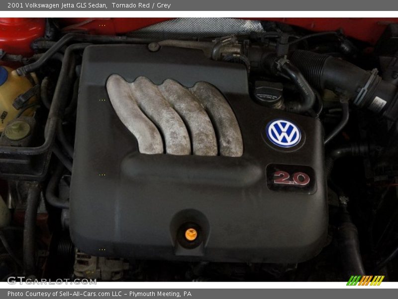 Tornado Red / Grey 2001 Volkswagen Jetta GLS Sedan