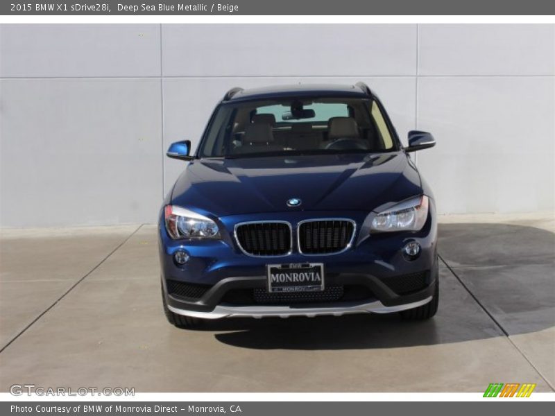 Deep Sea Blue Metallic / Beige 2015 BMW X1 sDrive28i