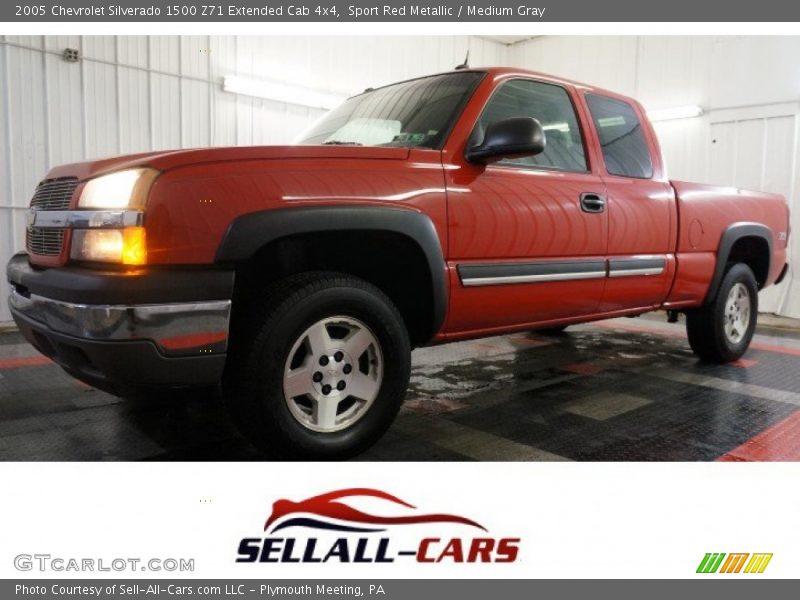 Sport Red Metallic / Medium Gray 2005 Chevrolet Silverado 1500 Z71 Extended Cab 4x4