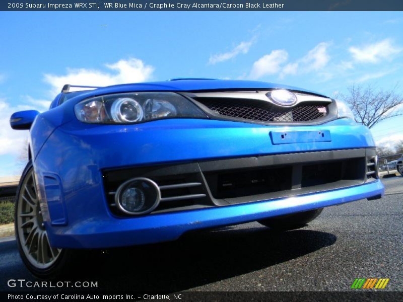 WR Blue Mica / Graphite Gray Alcantara/Carbon Black Leather 2009 Subaru Impreza WRX STi
