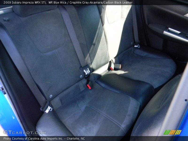 WR Blue Mica / Graphite Gray Alcantara/Carbon Black Leather 2009 Subaru Impreza WRX STi