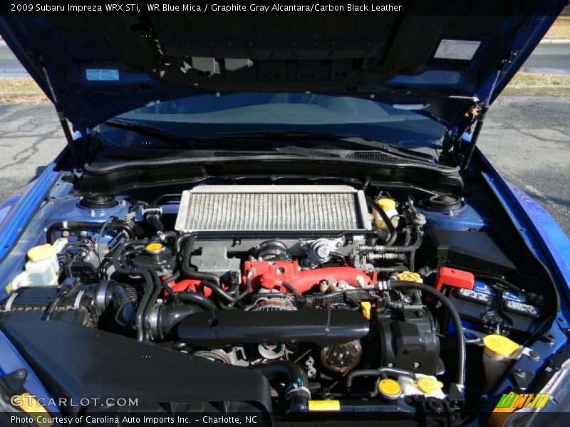 WR Blue Mica / Graphite Gray Alcantara/Carbon Black Leather 2009 Subaru Impreza WRX STi