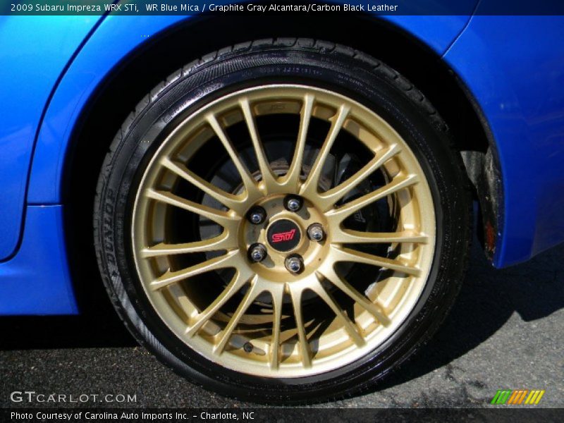 WR Blue Mica / Graphite Gray Alcantara/Carbon Black Leather 2009 Subaru Impreza WRX STi