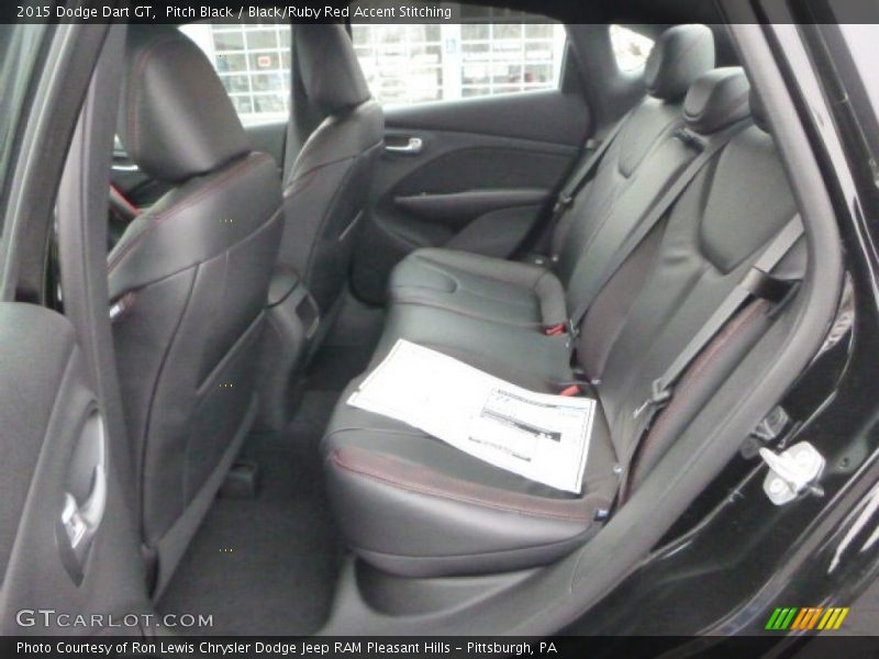 Pitch Black / Black/Ruby Red Accent Stitching 2015 Dodge Dart GT