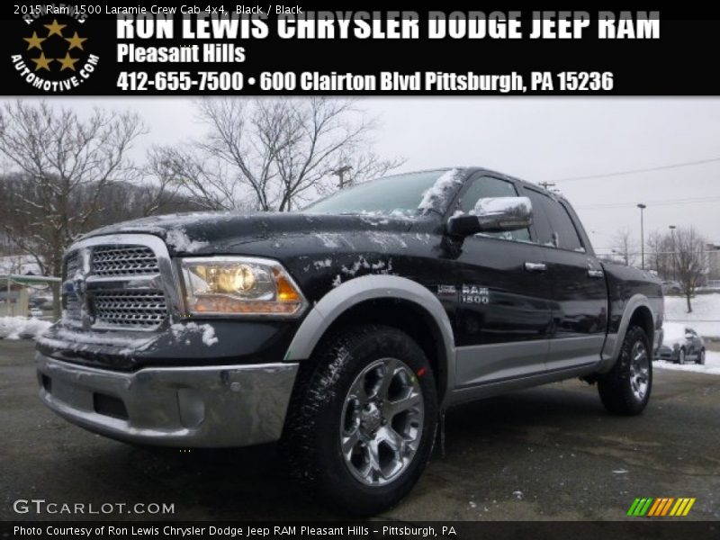 Black / Black 2015 Ram 1500 Laramie Crew Cab 4x4