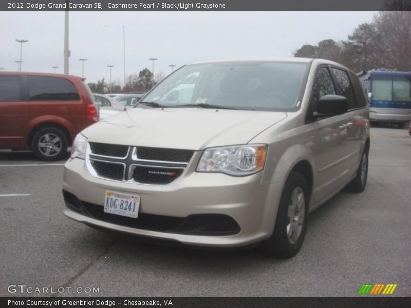 Cashmere Pearl / Black/Light Graystone 2012 Dodge Grand Caravan SE