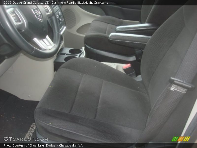 Cashmere Pearl / Black/Light Graystone 2012 Dodge Grand Caravan SE