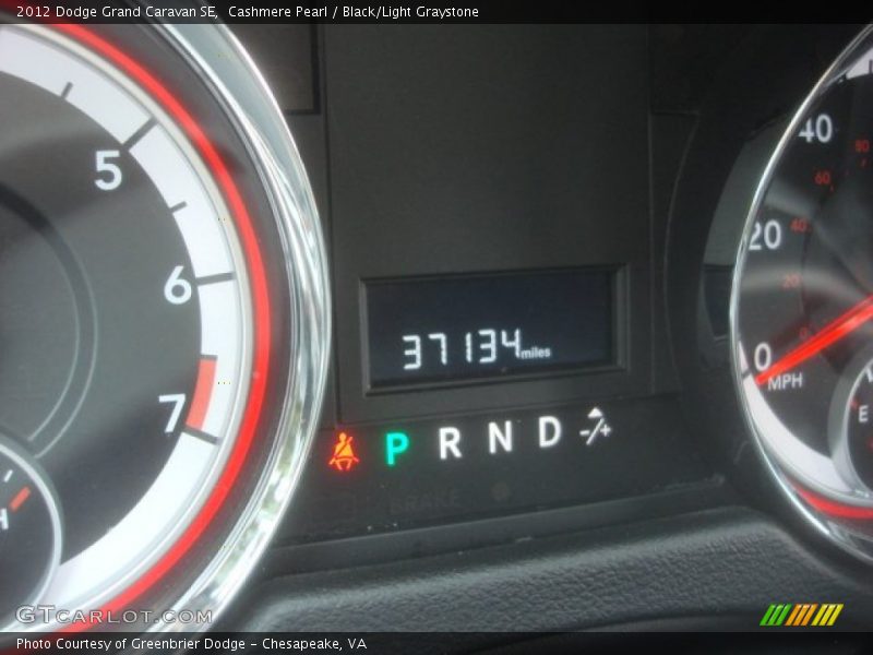 Cashmere Pearl / Black/Light Graystone 2012 Dodge Grand Caravan SE
