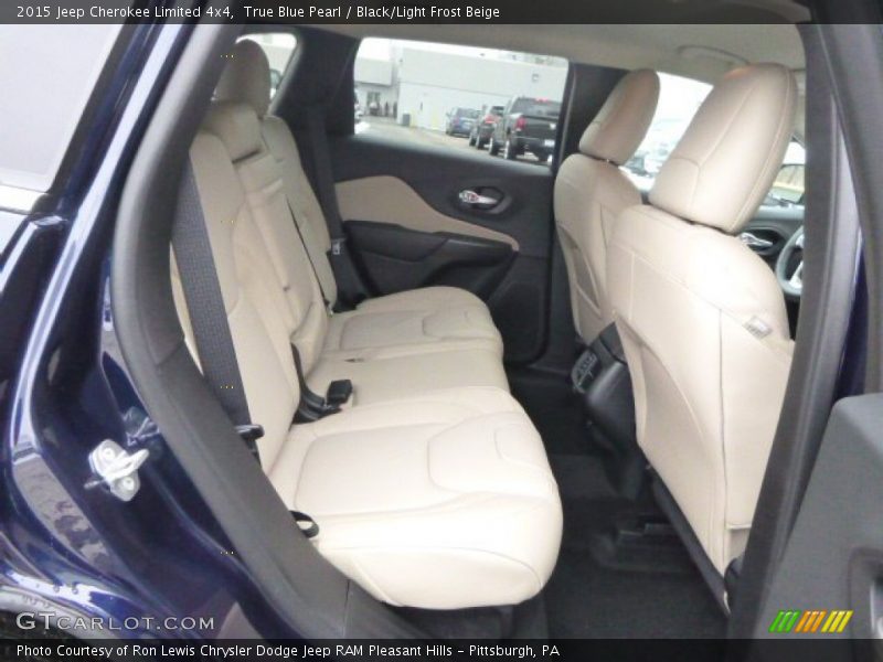 True Blue Pearl / Black/Light Frost Beige 2015 Jeep Cherokee Limited 4x4