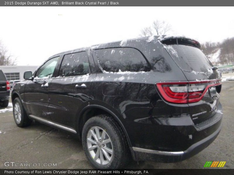 Brilliant Black Crystal Pearl / Black 2015 Dodge Durango SXT AWD