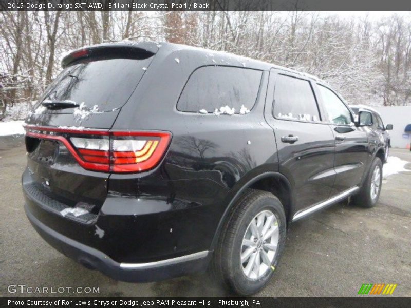 Brilliant Black Crystal Pearl / Black 2015 Dodge Durango SXT AWD