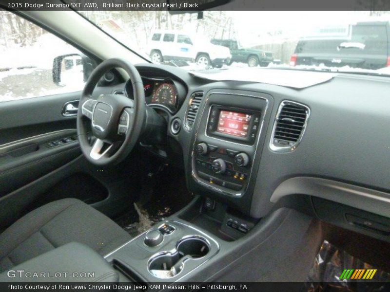 Brilliant Black Crystal Pearl / Black 2015 Dodge Durango SXT AWD
