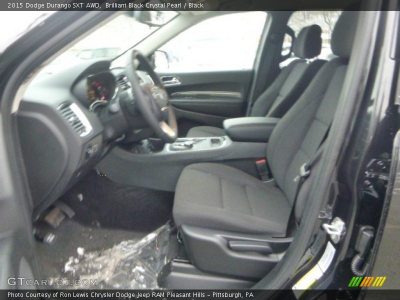 Brilliant Black Crystal Pearl / Black 2015 Dodge Durango SXT AWD