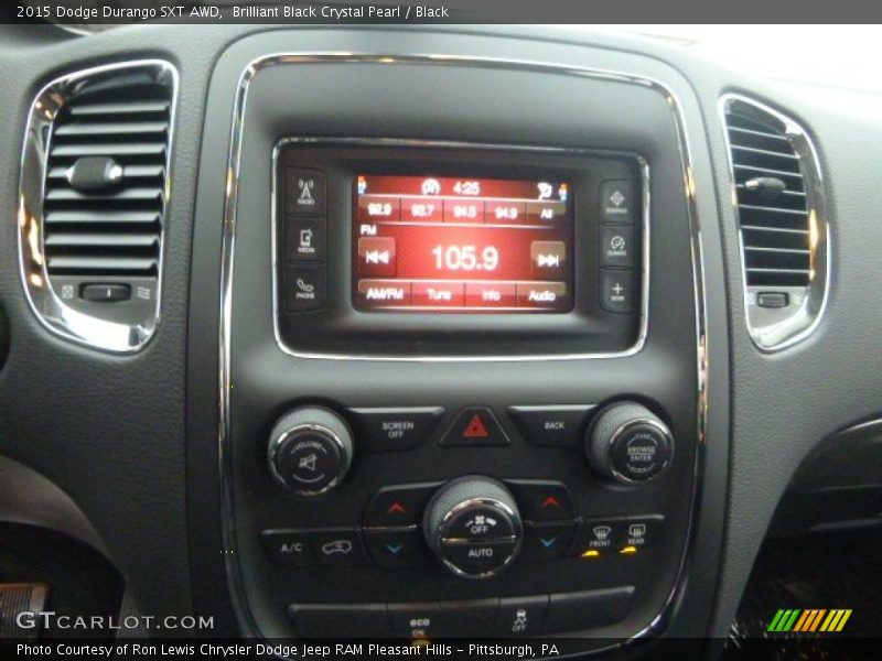 Brilliant Black Crystal Pearl / Black 2015 Dodge Durango SXT AWD