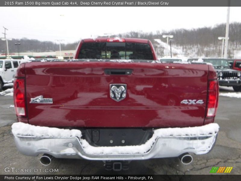 Deep Cherry Red Crystal Pearl / Black/Diesel Gray 2015 Ram 1500 Big Horn Quad Cab 4x4