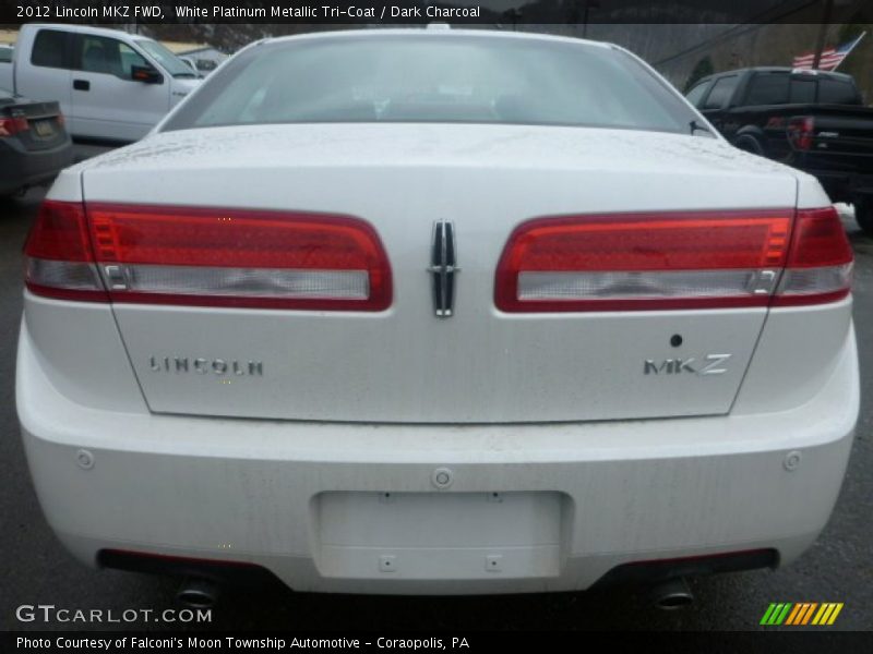 White Platinum Metallic Tri-Coat / Dark Charcoal 2012 Lincoln MKZ FWD