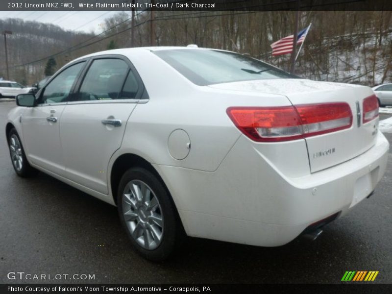 White Platinum Metallic Tri-Coat / Dark Charcoal 2012 Lincoln MKZ FWD