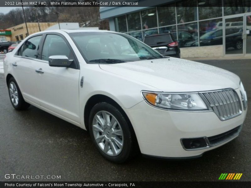 White Platinum Metallic Tri-Coat / Dark Charcoal 2012 Lincoln MKZ FWD