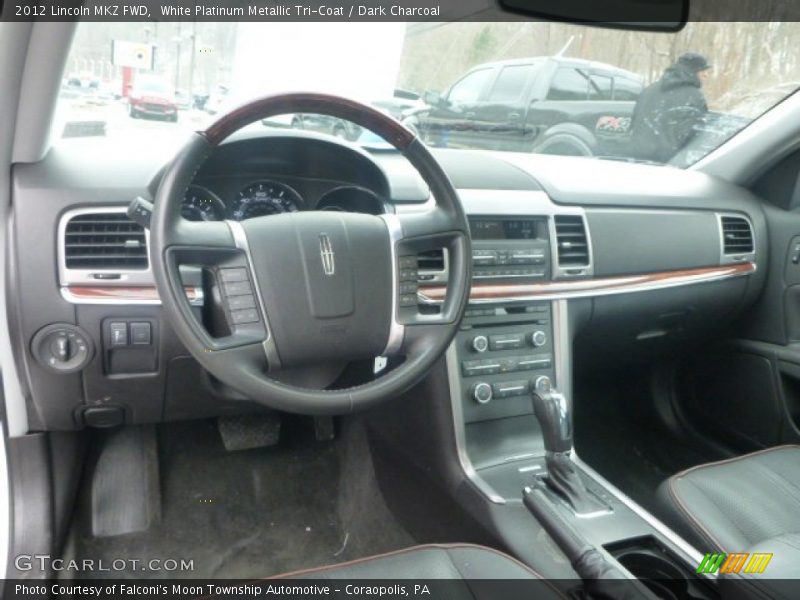 White Platinum Metallic Tri-Coat / Dark Charcoal 2012 Lincoln MKZ FWD