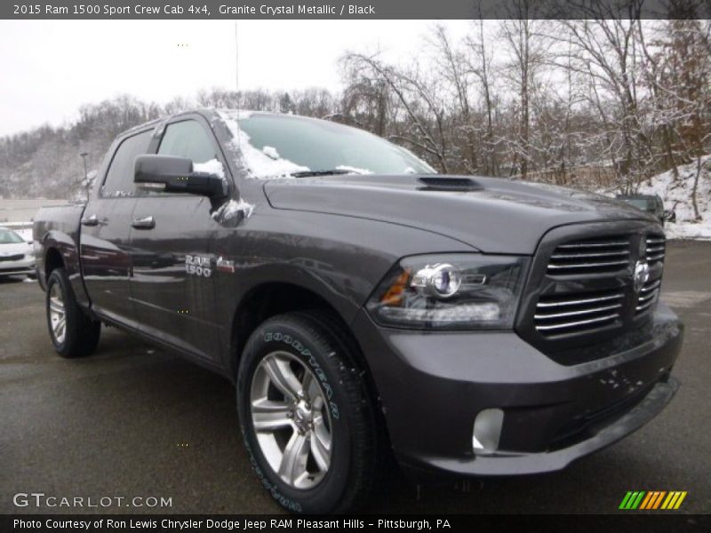 Granite Crystal Metallic / Black 2015 Ram 1500 Sport Crew Cab 4x4