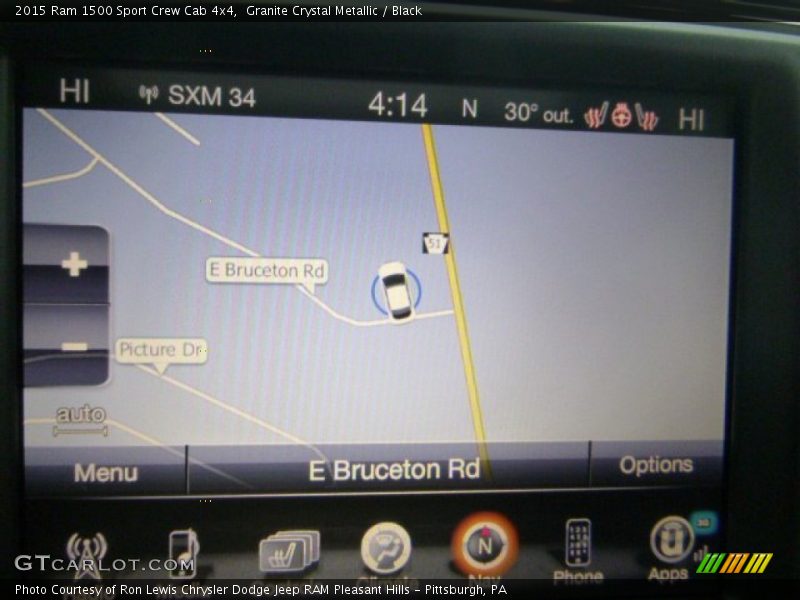 Granite Crystal Metallic / Black 2015 Ram 1500 Sport Crew Cab 4x4