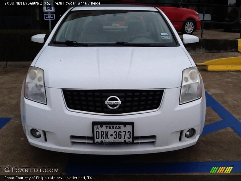 Fresh Powder White / Beige 2008 Nissan Sentra 2.0 S