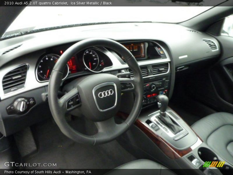 Ice Silver Metallic / Black 2010 Audi A5 2.0T quattro Cabriolet