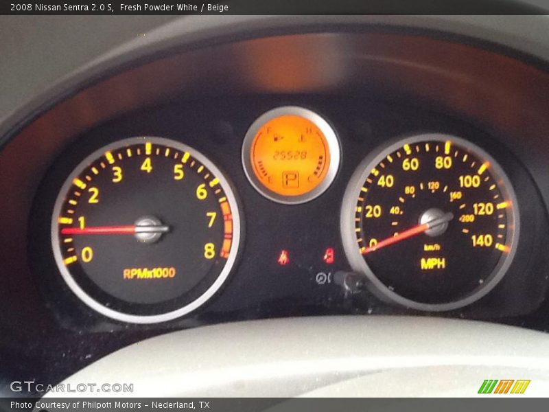 Fresh Powder White / Beige 2008 Nissan Sentra 2.0 S