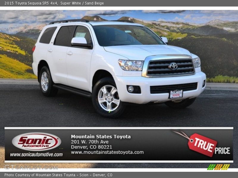 Super White / Sand Beige 2015 Toyota Sequoia SR5 4x4