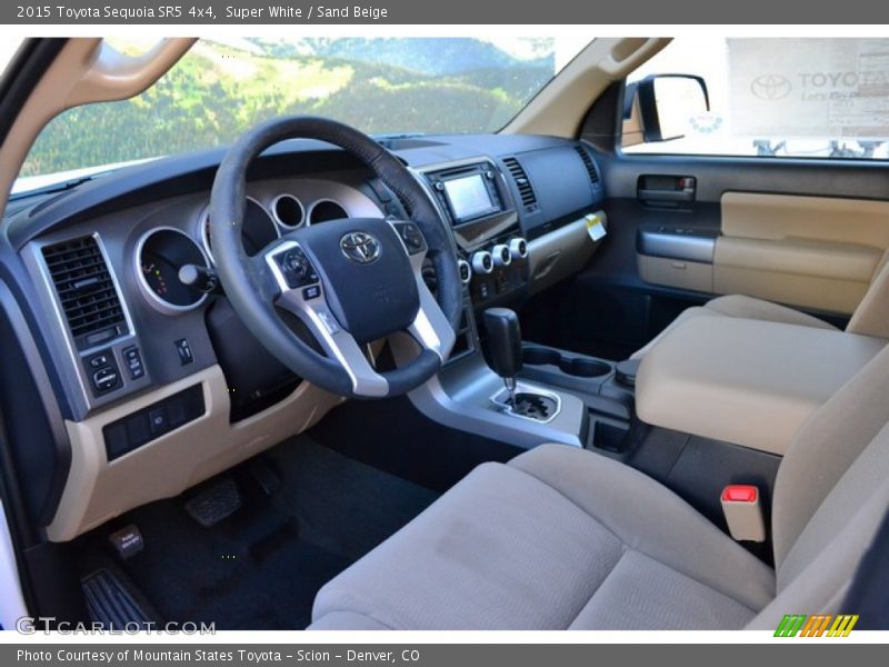 Super White / Sand Beige 2015 Toyota Sequoia SR5 4x4